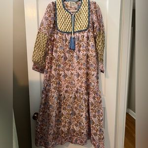 SZ Blockprint Kitty Dress. Never worn, size S!
